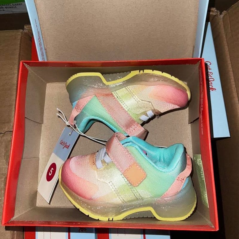 Mixed shoes from Target by container