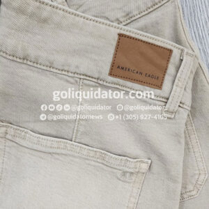 Mixed brand-name jeans by the container
