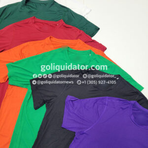 T-shirt lots from a well-known sportswear brand with no exterior logo.