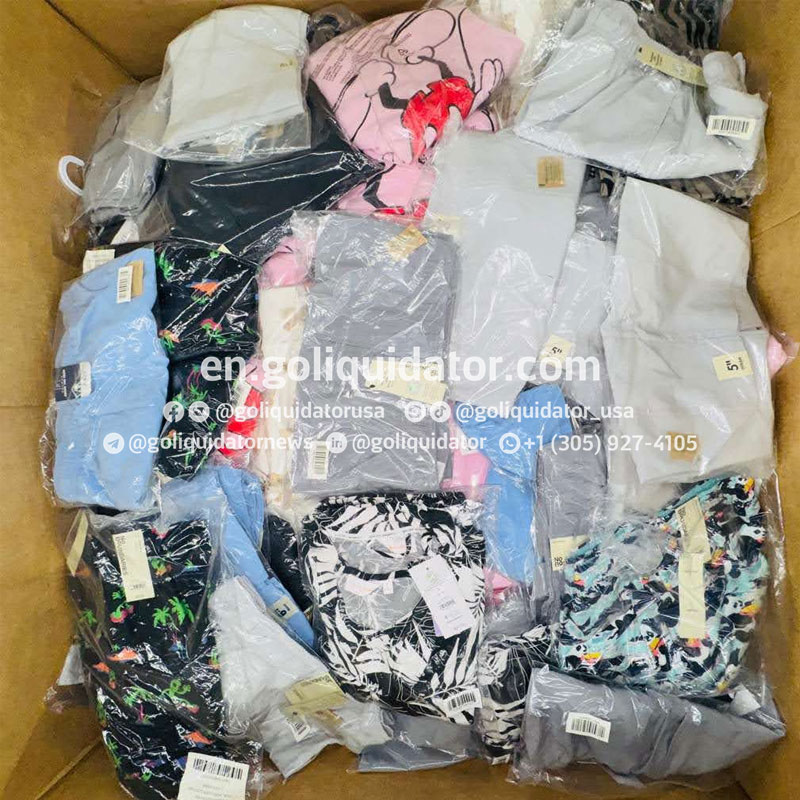 Pallets of mixed clothing from Walmart