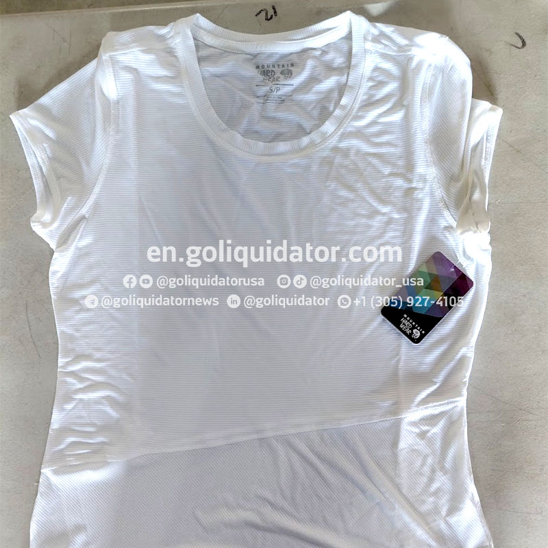 Lot of white sports t-shirts for woman