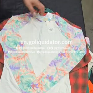Lots of mixed clothing from surf and adventure brands