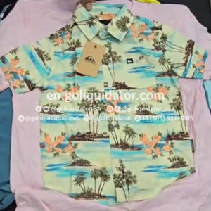 Lots of mixed clothing from surf and adventure brands