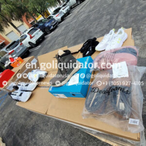 Name-brand sneakers, casual shoes, and branded clothing by container