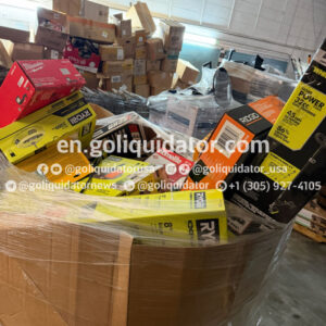 Tools and hardware items by pallet, from The Home Depot