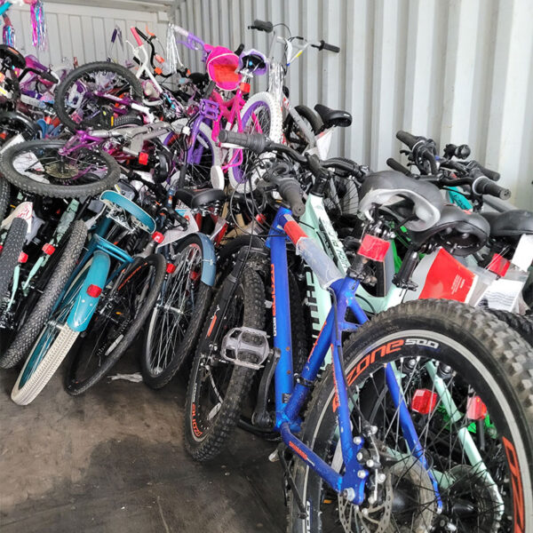 Bicycles by container in wholesale liquidation