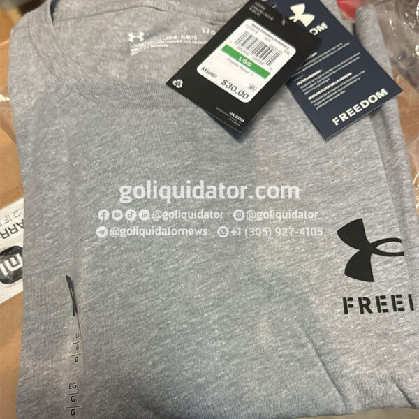 Lots of Under Armour t-shirts in wholesale liquidation