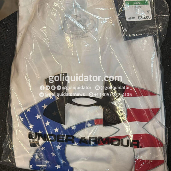 Lots of Under Armour t-shirts in wholesale liquidation