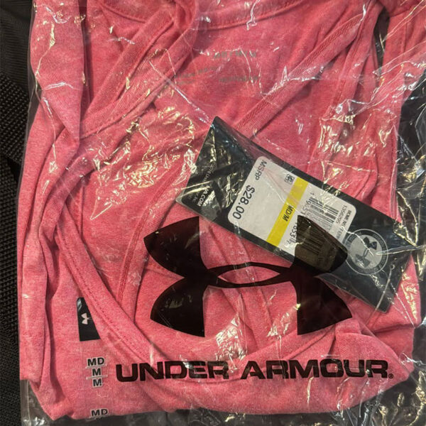 Lots of Under Armour t-shirts in wholesale liquidation
