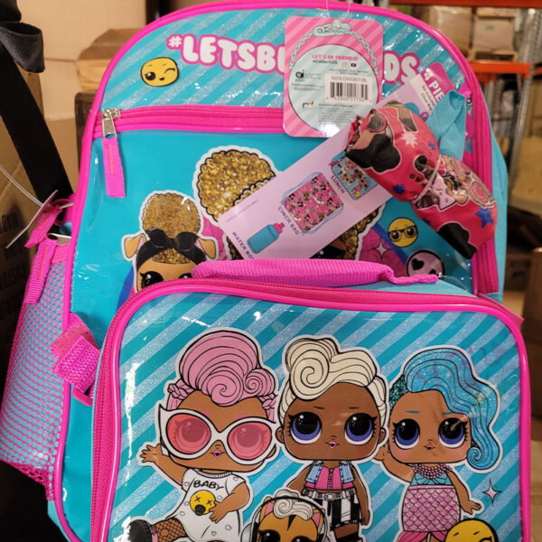 Lots of backpacks in wholesale liquidation