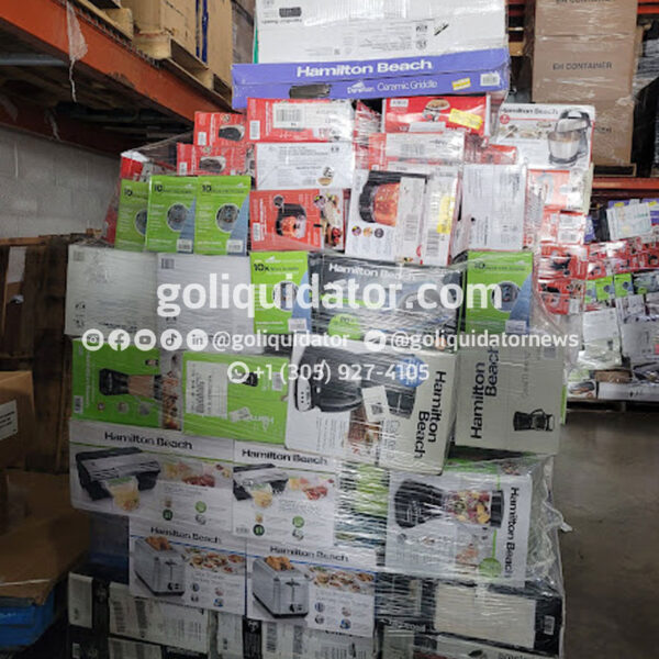 Hamilton Beach small appliances by pallets in wholesale liquidation.