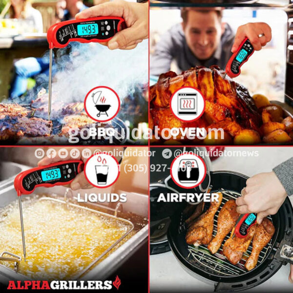 Lots of Alpha Griller digital meat thermometers in wholesale liquidation.