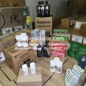 A truckload with pharmacy products in wholesale liquidation.