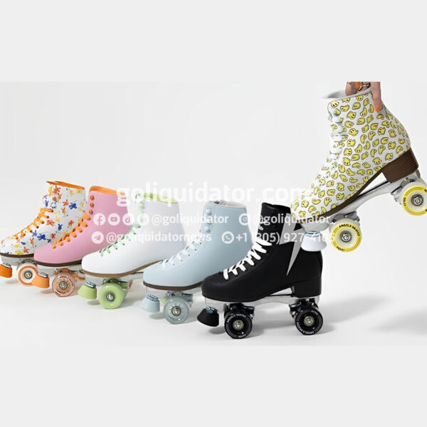 Lots of Angel Stakes roller skates for women and girls, in wholesale liquidation.