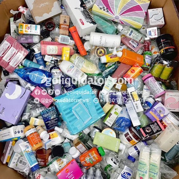 Lots of beauty, health and personal care products from Amazon, in wholesale liquidation.